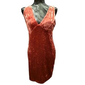 Molly Green Large Pink Velvet sleeveless Mini Dress